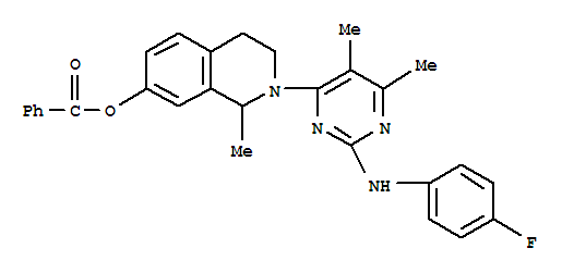 (9ci)-2-[2-[(4-氟苯基)氨基]-5,6-二甲基-4-嘧啶]-1,2,3,4-四氫-1-甲基-7-異羥基喹啉結(jié)構(gòu)式_214539-57-8結(jié)構(gòu)式