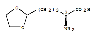 (S)-2-氨基-5-(1,3-二氧雜烷-2-基)-戊酸結(jié)構(gòu)式_215054-80-1結(jié)構(gòu)式