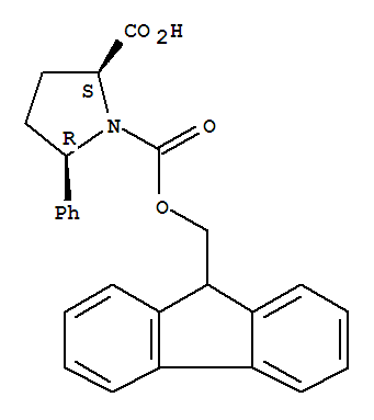 N-芴甲氧羰基-(2S,5R)-5-苯基吡咯烷-2-羧酸結(jié)構(gòu)式_215190-21-9結(jié)構(gòu)式