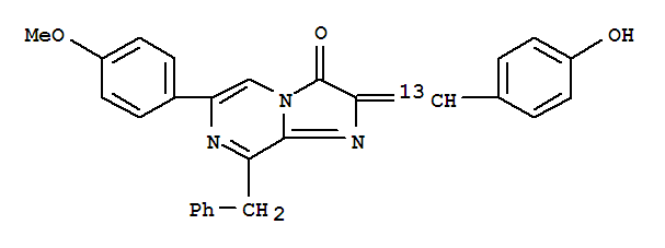 (9ci)-2-[(4-羥基苯基)亞甲基-13c]-6-(4-甲氧基苯基)-8-(苯基甲基)-咪唑并[1,2-a]吡嗪-3(2H)-酮結(jié)構(gòu)式_217481-44-2結(jié)構(gòu)式