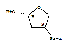 Furan, 2-ethoxytetrahydro-4-(1-methylethyl)-, (2r,4s)-rel-(9ci) Structure,217969-28-3Structure