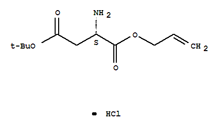 L-天冬氨酸 4-叔丁基 1-(2-丙烯基)酯鹽酸鹽結構式_218938-66-0結構式