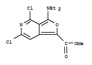 Furo[3,4-c]pyridine-1-carboxylic acid, 4,6-dichloro-3-(diethylamino)-, methyl ester Structure,220559-34-2Structure