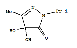 (9ci)-2,4-二氫-4,4-二羥基-5-甲基-2-(1-甲基乙基)-3H-吡唑-3-酮結構式_221325-62-8結構式