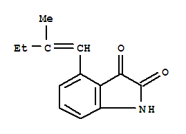 1H-indole-2,3-dione, 4-(2-methyl-1-butenyl)-(9ci) Structure,222036-49-9Structure