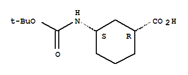 Cyclohexanecarboxylic acid, 3-[[(1,1-dimethylethoxy)carbonyl]amino]-, (1R,3S)- Structure,222530-39-4Structure