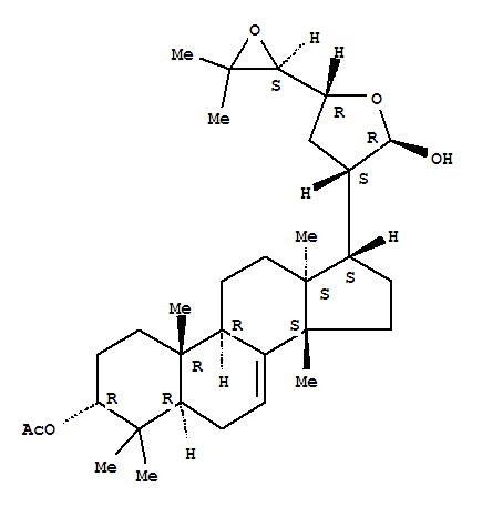 (20S)-21,23:24,25-二環(huán)氧-13ALPHA,14BETA,17BETAH-羊毛甾-7-烯-3ALPHA,21-二醇 3-乙酸酯結(jié)構(gòu)式_22415-24-3結(jié)構(gòu)式