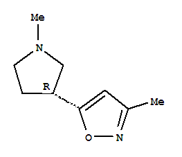 (9ci)-3-甲基-5-[(3r)-1-甲基-3-吡咯烷]-異噁唑結(jié)構(gòu)式_226088-55-7結(jié)構(gòu)式