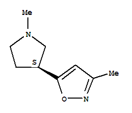 (9ci)-3-甲基-5-[(3s)-1-甲基-3-吡咯烷]-異噁唑結(jié)構(gòu)式_226088-59-1結(jié)構(gòu)式