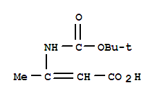 2-Butenoicacid,3-[[(1,1-dimethylethoxy)carbonyl]amino]-(9ci) Structure,232931-07-6Structure