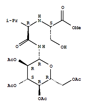 (9ci)-n-[(1r)-2-甲基-1-[[(2,3,4,6-四-o-乙?；?beta-d-吡喃葡萄糖)氨基]羰基]丙基]-L-絲氨酸甲酯結(jié)構(gòu)式_236100-68-8結(jié)構(gòu)式