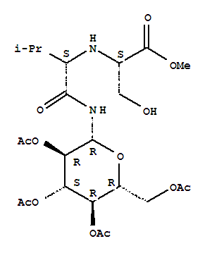 (9ci)-n-[(1s)-2-甲基-1-[[(2,3,4,6-四-o-乙酰基-beta-d-吡喃葡萄糖)氨基]羰基]丙基]-L-絲氨酸甲酯結(jié)構(gòu)式_236100-70-2結(jié)構(gòu)式