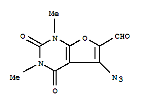 5-疊氮基-1,2,3,4-四氫-1,3-二甲基-2,4-二氧代-呋喃并[2,3-d]嘧啶-6-羧醛結(jié)構(gòu)式_238753-41-8結(jié)構(gòu)式