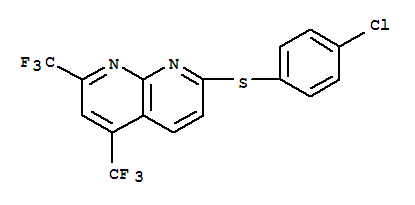 1,8-Naphthyridine,7-[(4-chlorophenyl)thio]-2,4-bis(trifluoromethyl)-(9ci) Structure,241488-33-5Structure