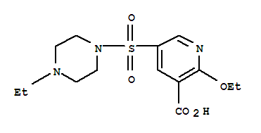 2-Ethoxy-5-(4-ethyl-1-piperazinylsulfonyl)nicotinic acid Structure,247582-73-6Structure