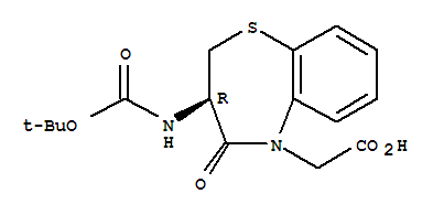 (R)-3-boc-amino-5-(carbonylmethyl)-2,3-dihydro-1,5-benzothiazepin-4(5h)-one Structure,250349-14-5Structure