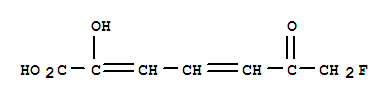 2,4-Heptadienoic acid, 7-fluoro-2-hydroxy-6-oxo- Structure,250383-95-0Structure