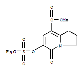 Methyl 5-oxo-6-trifluoromethanesulfonyloxy-1,2,3,5-tetrahydroindolizine-8-carboxylate Structure,253195-64-1Structure