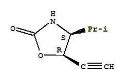 (4s,5r)-(9ci)-5-乙炔-4-(1-甲基乙基)-2-噁唑烷酮結(jié)構(gòu)式_253676-25-4結(jié)構(gòu)式