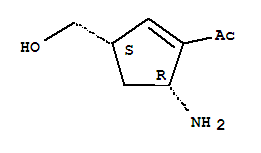 Ethanone, 1-[(3s,5r)-5-amino-3-(hydroxymethyl)-1-cyclopenten-1-yl]-(9ci) Structure,255839-20-4Structure