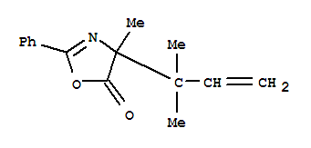 5(4H)-oxazolone, 4-(1,1-dimethyl-2-propenyl)-4-methyl-2-phenyl-(9ci) Structure,256343-74-5Structure