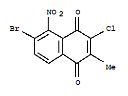 1,4-Naphthalenedione, 6-bromo-3-chloro-2-methyl-5-nitro- Structure,258497-94-8Structure