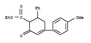 Ethyl 4-(4-methoxyphenyl)-2-oxo-6-phenyl-3-cyclohexene-1-carboxylate Structure,25960-25-2Structure