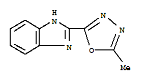 1H-benzimidazole,2-(5-methyl-1,3,4-oxadiazol-2-yl)-(9ci) Structure,26286-46-4Structure