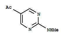 Ethanone, 1-[2-(methylamino)-5-pyrimidinyl]-(9ci) Structure,265107-49-1Structure