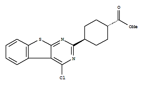 Methyl trans-4-(4-chloro-[1]benzothieno[2,3-d]-pyrimidin-2-yl)-cyclohexanecarboxylate Structure,266321-48-6Structure