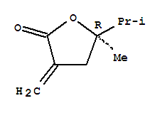 (5r)-(9ci)-二氫-5-甲基-3-亞甲基-5-(1-甲基乙基)-2(3H)-呋喃酮結(jié)構(gòu)式_266694-56-8結(jié)構(gòu)式