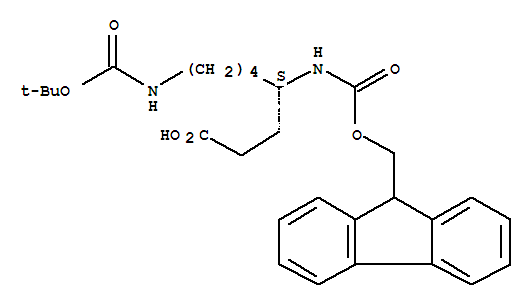 (S)-N-4-FMOC-N-8-BOC-二氨基辛酸結(jié)構(gòu)式_268542-17-2結(jié)構(gòu)式