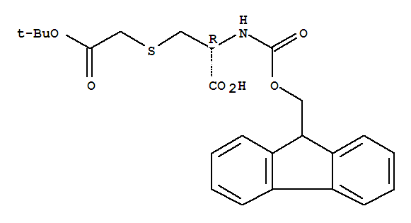 S-[2-(1,1-二甲基乙氧基)-2-氧代乙基]-N-[(9H-芴-9-基甲氧基)羰基]-L-半胱氨酸結(jié)構(gòu)式_269730-62-3結(jié)構(gòu)式