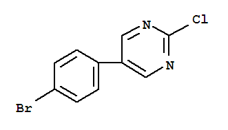 Pyrimidine, 5-(4-bromophenyl)-2-chloro- Structure,27794-00-9Structure