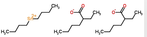 二丁基雙[(2-乙基-1-氧己基)氧]-錫結(jié)構(gòu)式_2781-10-4結(jié)構(gòu)式