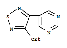 Pyrimidine,5-(4-ethoxy-1,2,5-thiadiazol-3-yl)-(9ci) Structure,287472-28-0Structure