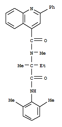 (9ci)-n-[1-[[(2,6-二甲基苯基)氨基]羰基]-1-甲基丙基]-n-甲基-2-苯基-4-喹啉羧酰胺結(jié)構(gòu)式_294196-29-5結(jié)構(gòu)式