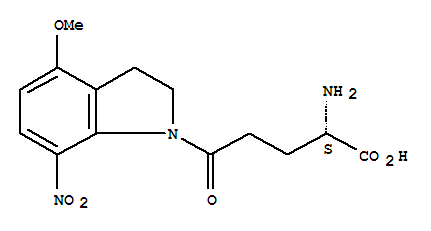 (S)-alpha-氨基-2,3-二氫-4-甲氧基-7-硝基-d-氧代-1H-吲哚-1-戊酸結(jié)構(gòu)式_295325-62-1結(jié)構(gòu)式