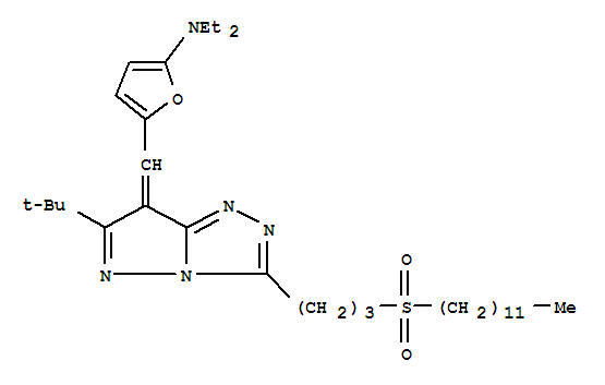  5-[[6-(1,1-二甲基乙基)-3-[3-(十二基磺?；?丙基]-7h-吡唑并[5,1-c]-1,2,4-噻唑-7-基]甲基]-N,N-二乙基-2-呋喃胺結(jié)構(gòu)式_299179-69-4結(jié)構(gòu)式