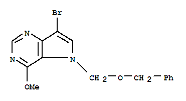 7-Bromo-4-methoxy-5-[(phenylmethoxy)methyl]-5h-pyrrolo[3,2-d]pyrimidine Structure,299916-62-4Structure