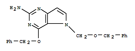 2-Amino-4-benzyloxy-5-n-benzyloxymethylpyrrolo[3,2-d]pyrimidine Structure,299916-98-6Structure