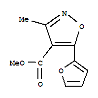 (8ci)-5-(2-呋喃基)-3-甲基-4-異噁唑羧酸甲酯結(jié)構(gòu)式_30059-10-0結(jié)構(gòu)式