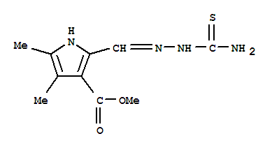 (9ci)-2-[[(氨基硫氧代甲基)亞肼基]甲基]-4,5-二甲基-1H-吡咯-3-羧酸甲酯結(jié)構(gòu)式_300733-18-0結(jié)構(gòu)式