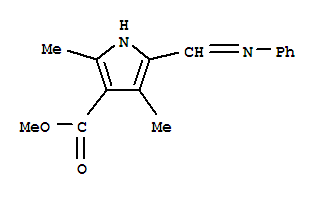 (9ci)-2,4-二甲基-5-[(苯基亞氨基)甲基]-1H-吡咯-3-羧酸甲酯結(jié)構(gòu)式_300834-89-3結(jié)構(gòu)式
