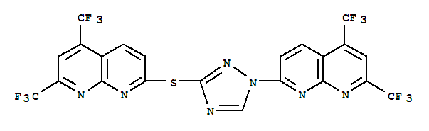 1,8-Naphthyridine,7-[3-[[5,7-bis(trifluoromethyl)-1,8-naphthyridin-2-yl]thio]-1h-1,2,4-triazol-1-yl]-2,4-bis(trifluoromethyl)-(9ci) Structure,303151-88-4Structure