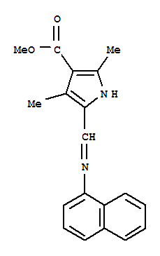 (9ci)-2,4-二甲基-5-[(1-萘亞氨基)甲基]-1H-吡咯-3-羧酸甲酯結(jié)構(gòu)式_304868-19-7結(jié)構(gòu)式