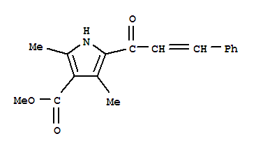 (9ci)-2,4-二甲基-5-(1-氧代-3-苯基-2-丙烯基)-1H-吡咯-3-羧酸甲酯結(jié)構(gòu)式_304876-74-2結(jié)構(gòu)式