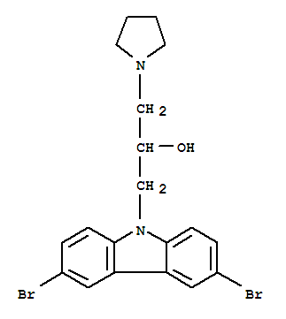 1-(3,6-Dibromo-carbazol-9-yl)-3-pyrrolidin-1-yl-propan-2-ol Structure,304893-77-4Structure