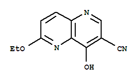 6-乙氧基-4-羥基-1,5-萘啶-3-甲腈結(jié)構(gòu)式_305370-97-2結(jié)構(gòu)式