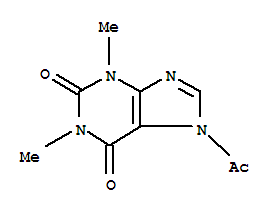 1H-purine-2,6-dione, 7-acetyl-3,7-dihydro-1,3-dimethyl- Structure,3056-19-7Structure